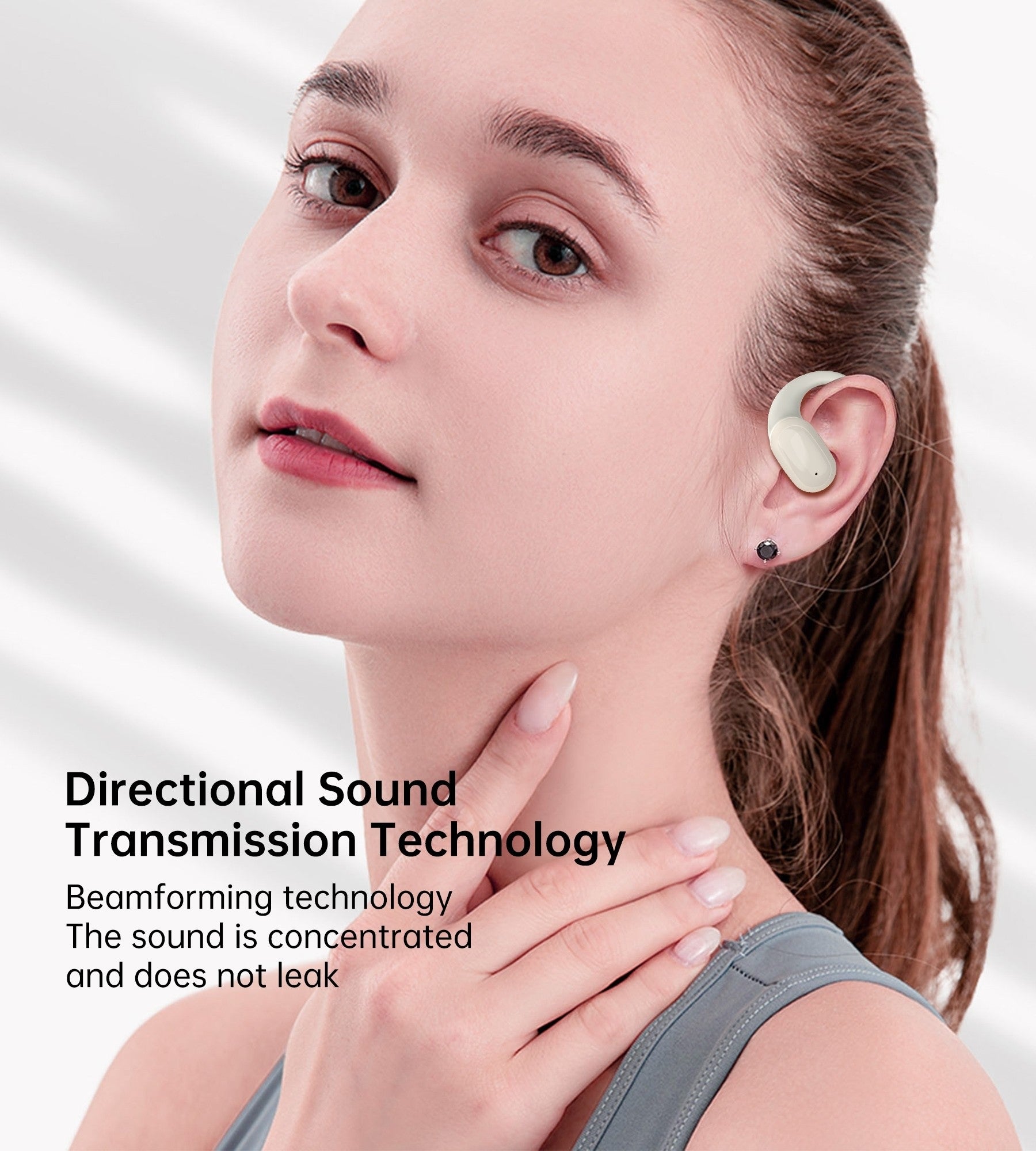 CHOETECH BH-T25 OWS Painless New Concept Bluetooth Earbuds V5.3 TWS White 4