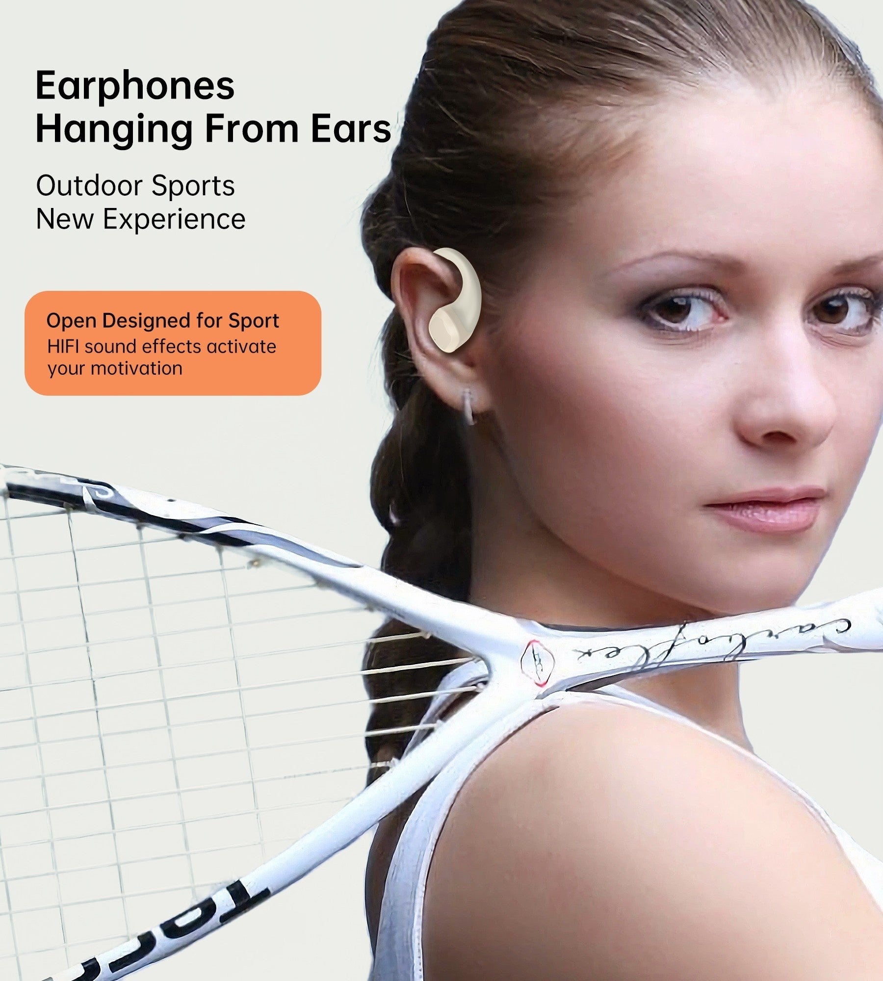 CHOETECH BH-T25 OWS Painless New Concept Bluetooth Earbuds V5.3 TWS White 6