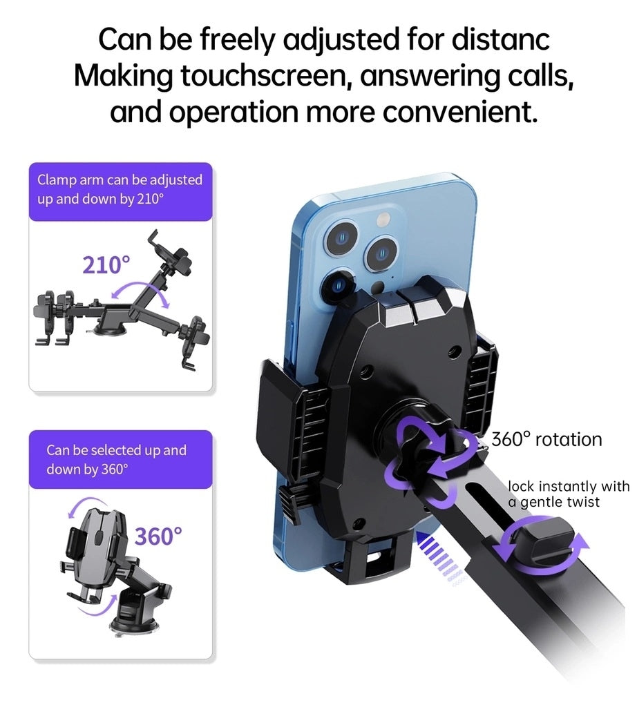 CHOETECH H043 Car Mount for Car Dashboard Windshield Phone Holder 4