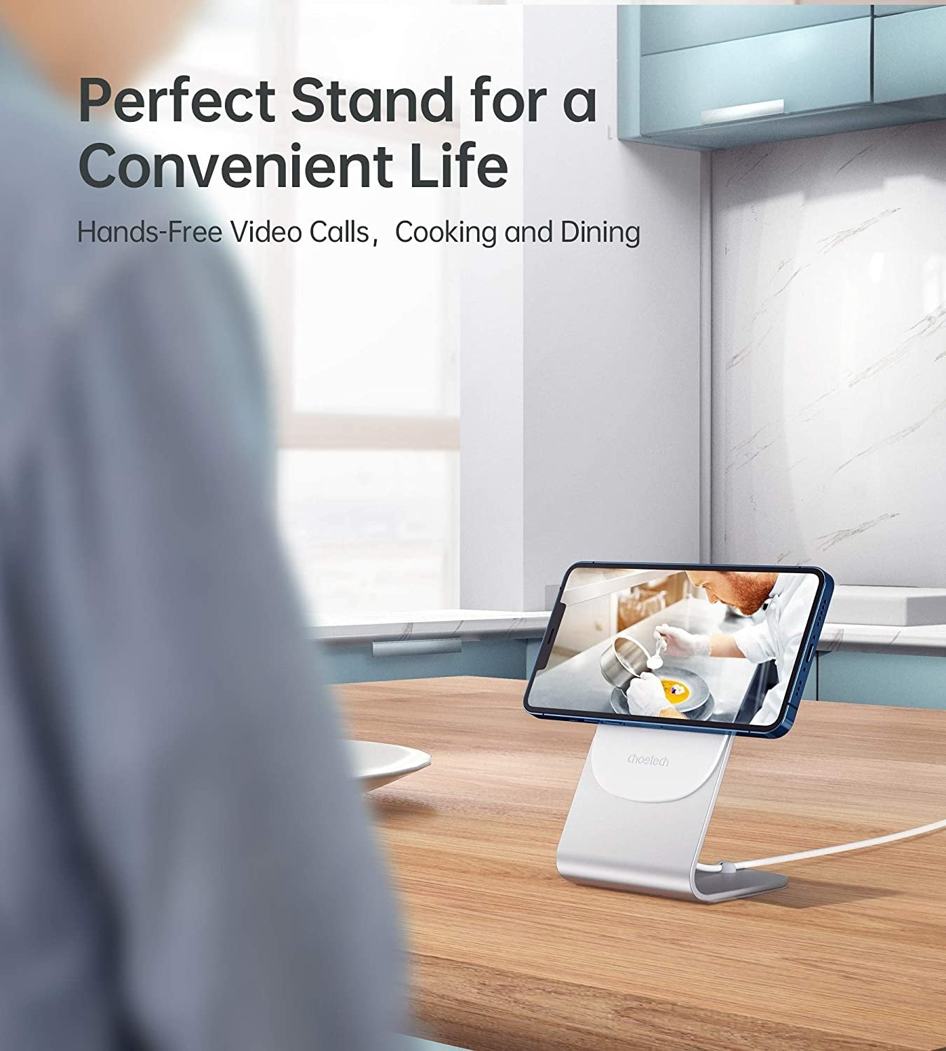 Choetech H046 Phone Stand For MagSafe Charger Aluminum (Stand Only) 5