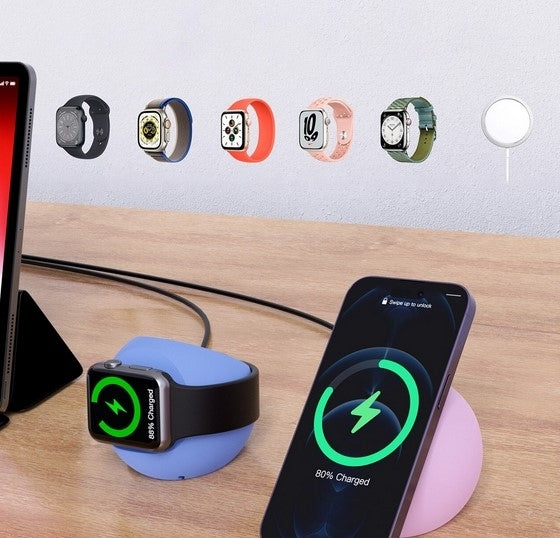 CHOETECH H050-BL Magnetic Holder for iPhone 12/13/14 /15 Series and iWatch (Blue) 4