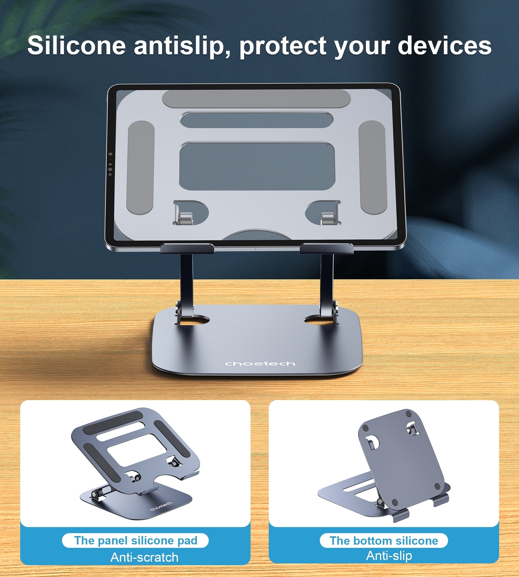 CHOETECH H061-GY Tablet Desktop Holder 5