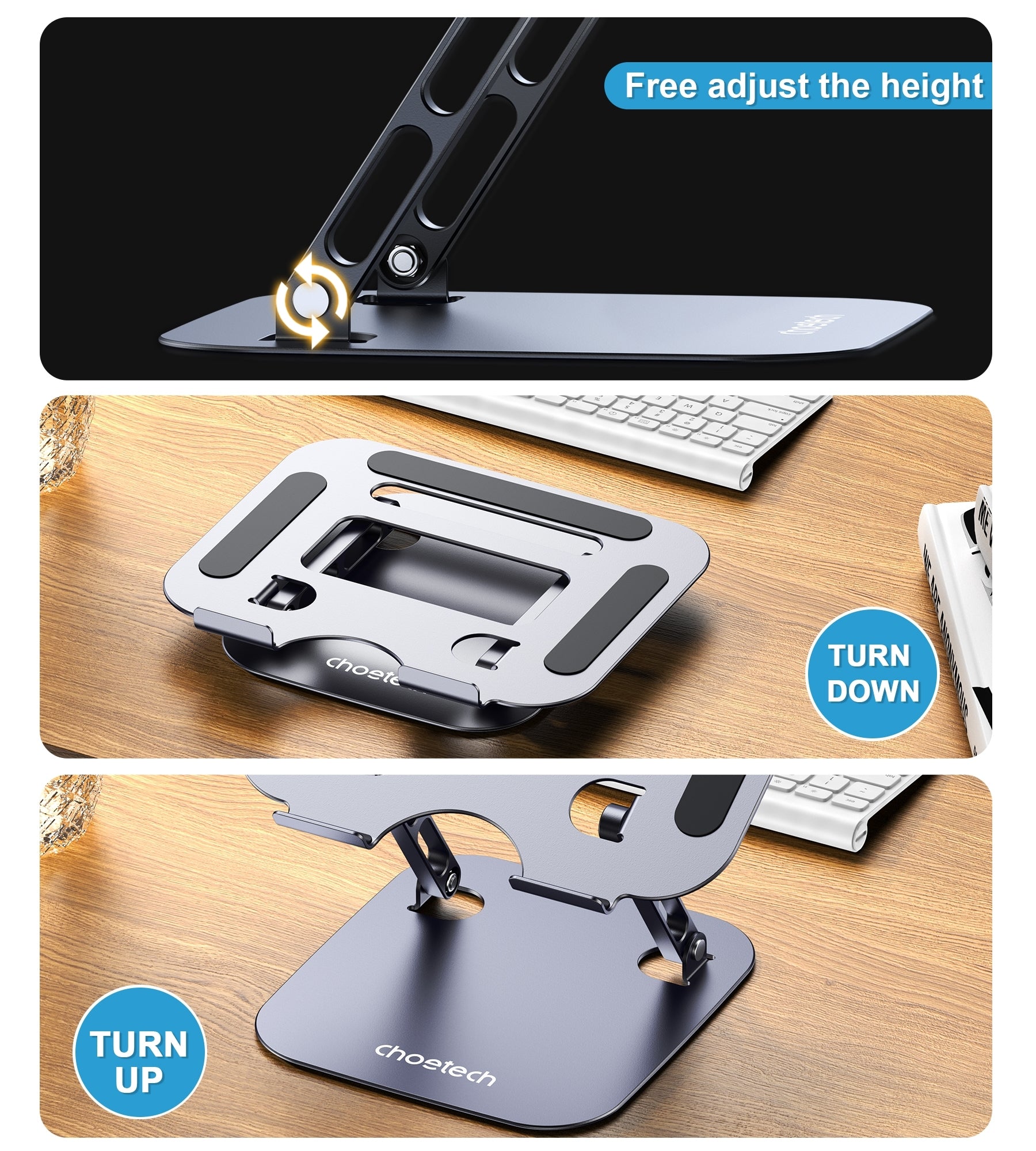 CHOETECH H061-GY Tablet Desktop Holder 8