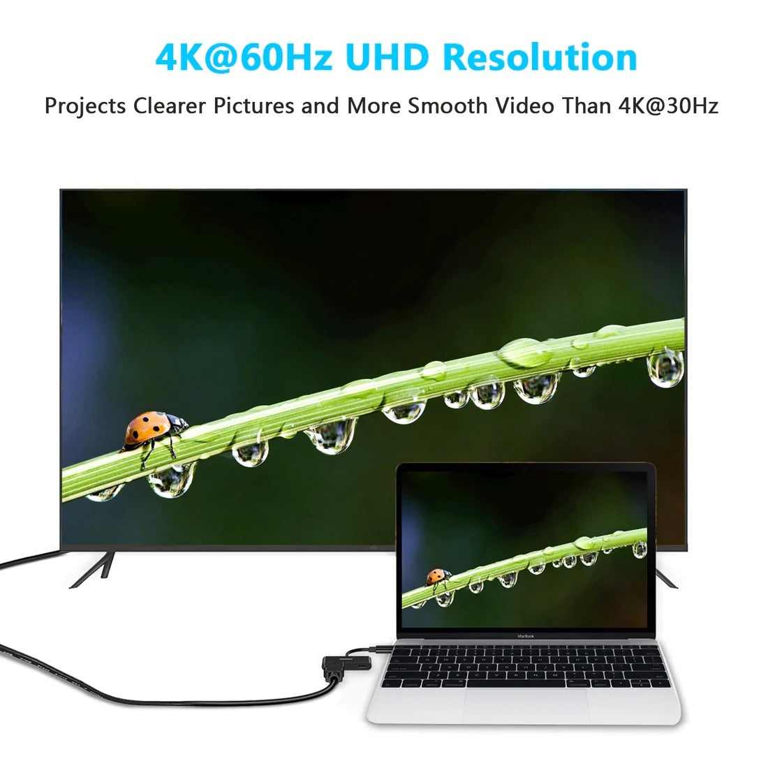 CHOETECH HUB-M03 USB-C To HDMI Adapter(4K@60hz) with 60W PD Charging Port 4