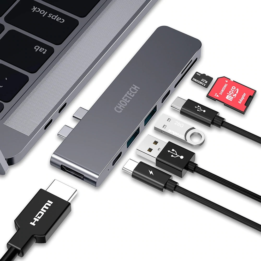 CHOETECH HUB-M14 USB-C  7 in 1 Expand Docking Station Hub for MacBook Pro 5