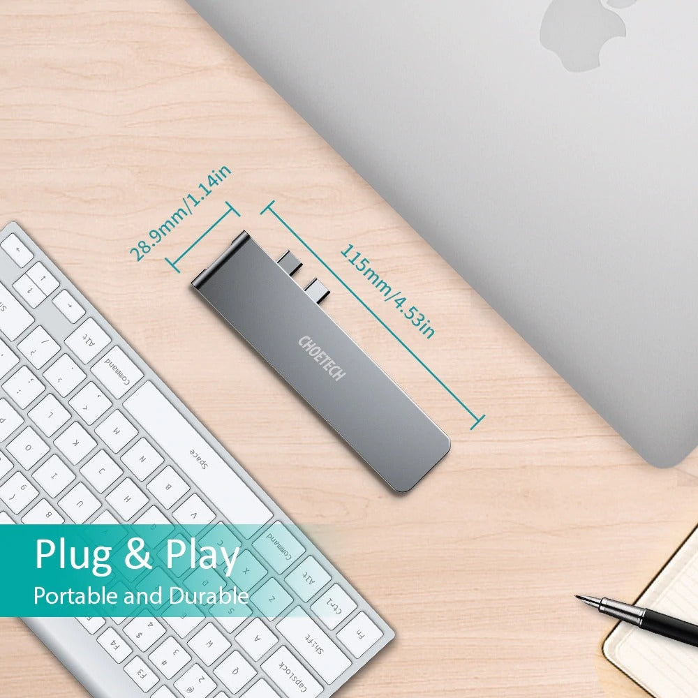 CHOETECH HUB-M14 USB-C  7 in 1 Expand Docking Station Hub for MacBook Pro 6