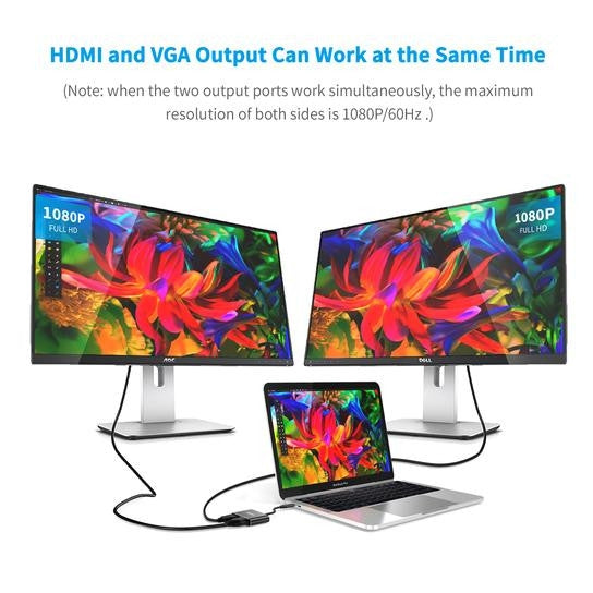 Choetech HUB-M17 USB-C TO HDMI VGA ADAPTER 3