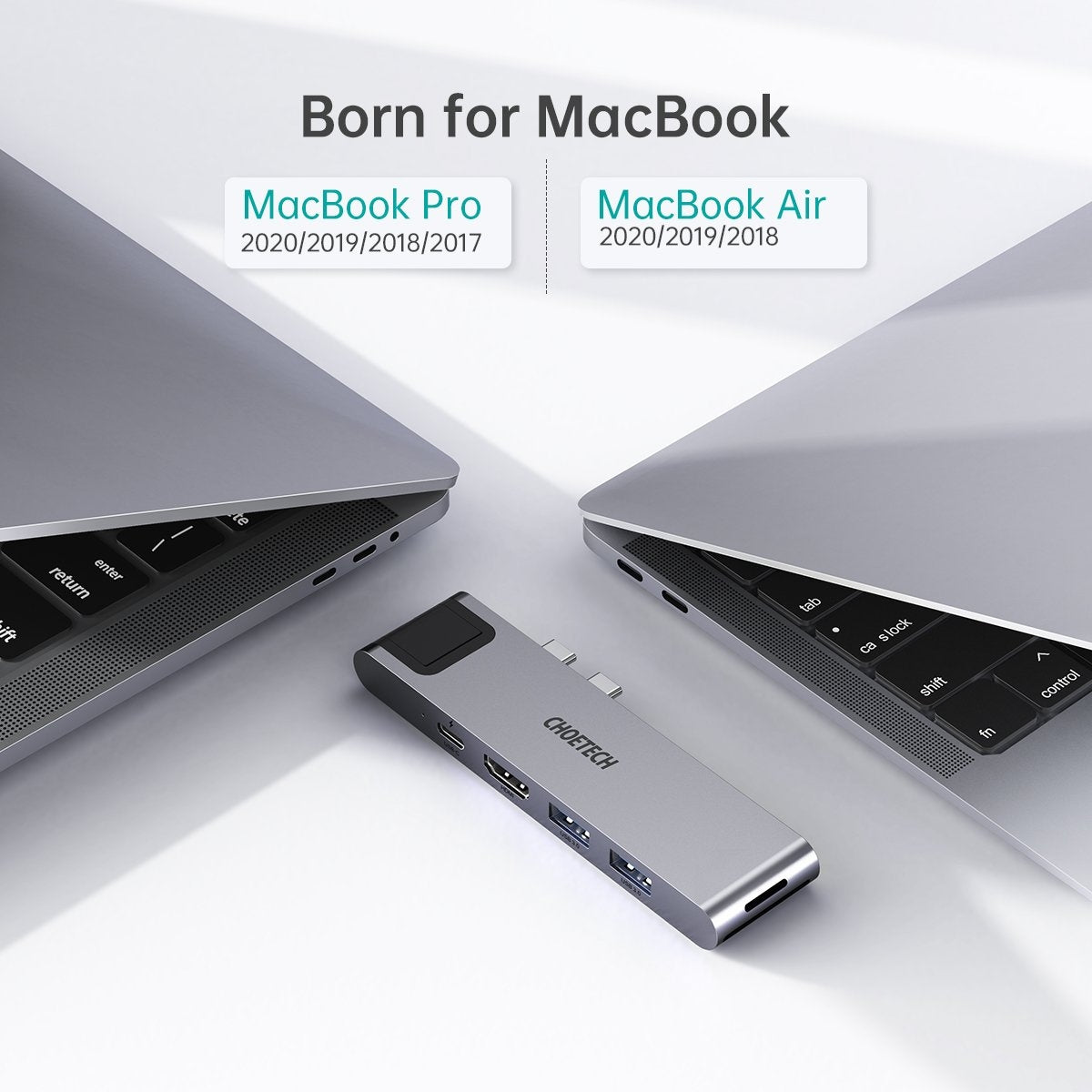 CHOETECH HUB-M24 7-in-2 MacBook Pro/Air USB Adapter USB-C Hub 4