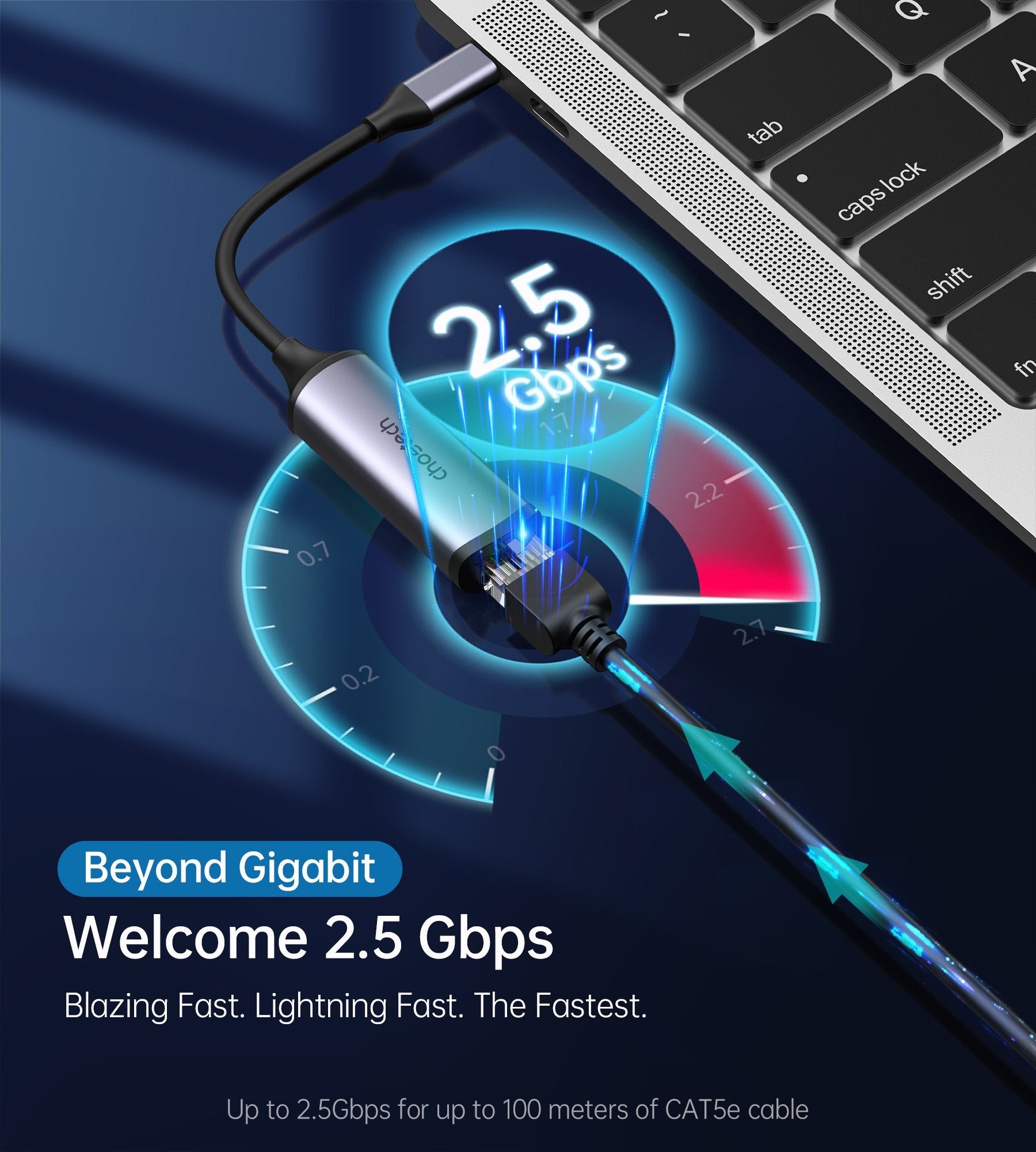 CHOETECH HUB-R02 USB-C to Gigabit Ethernet Adapter 3