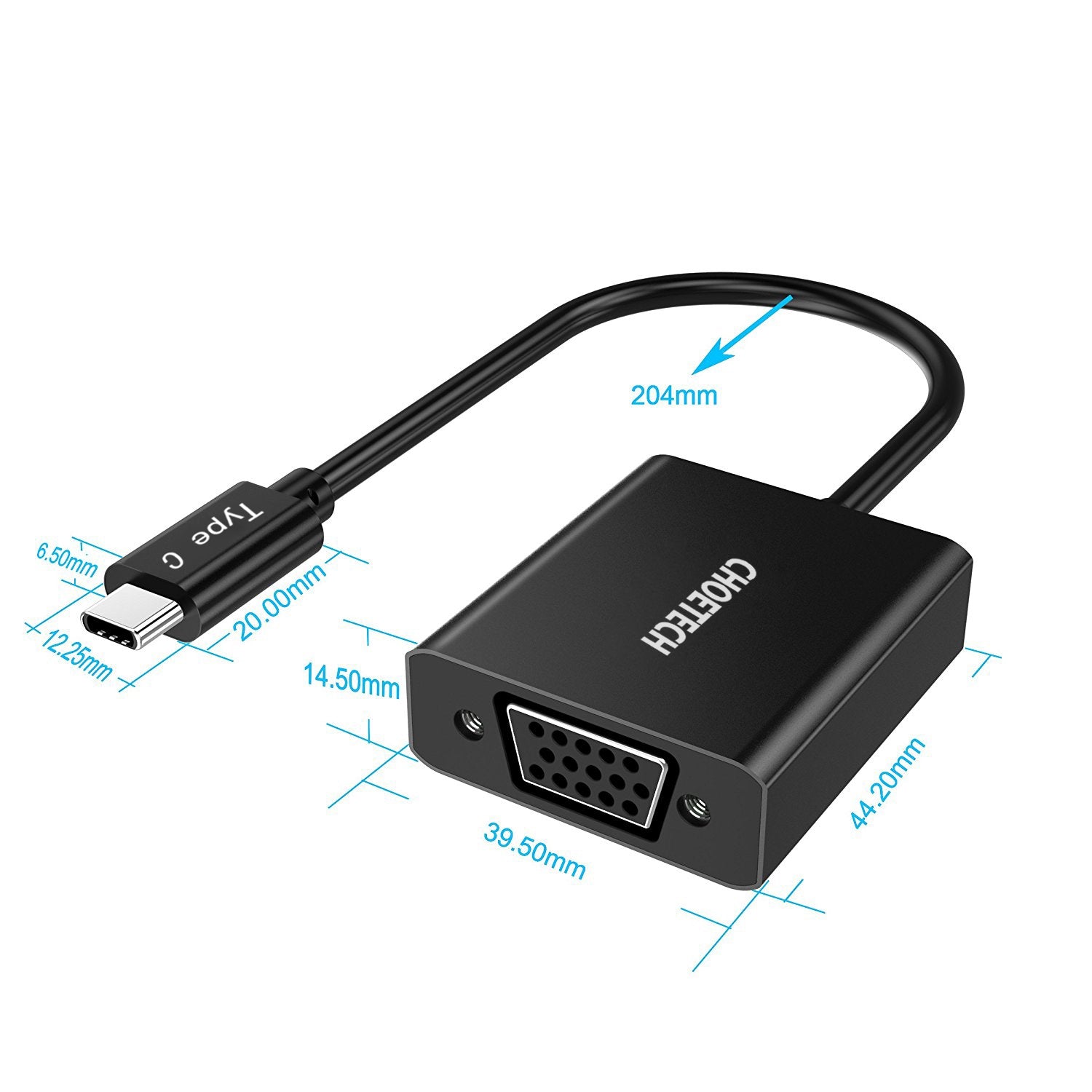 Choetech HUB-V01 USB C to VGA Adapter 4