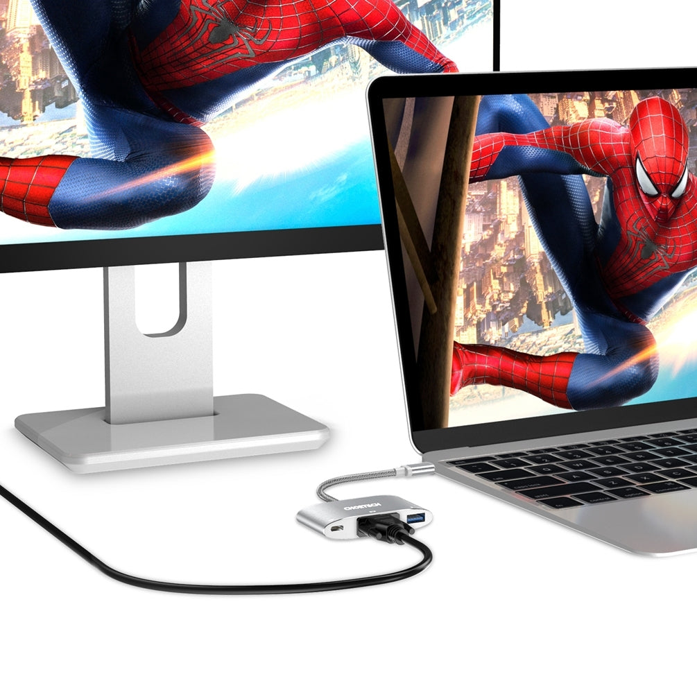 CHOETECH HUB-V02 USB-C to VGA & USB Multiport Adapter 5