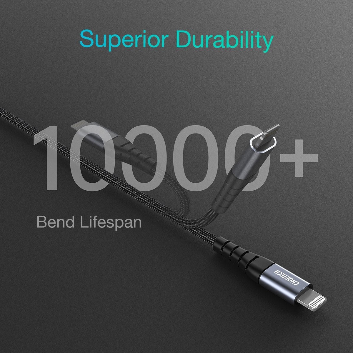 CHOETECH IP0039 USB-C To iPhone MFi Certified Cable 1.2M 4
