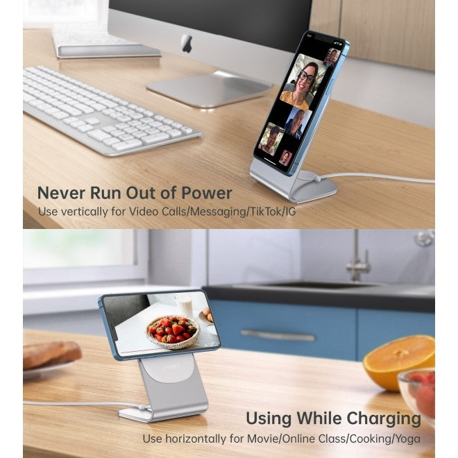 CHOETECH MA00117-SL MagLeap Magnetic Wireless Charger with Stand and AC Adapter 3