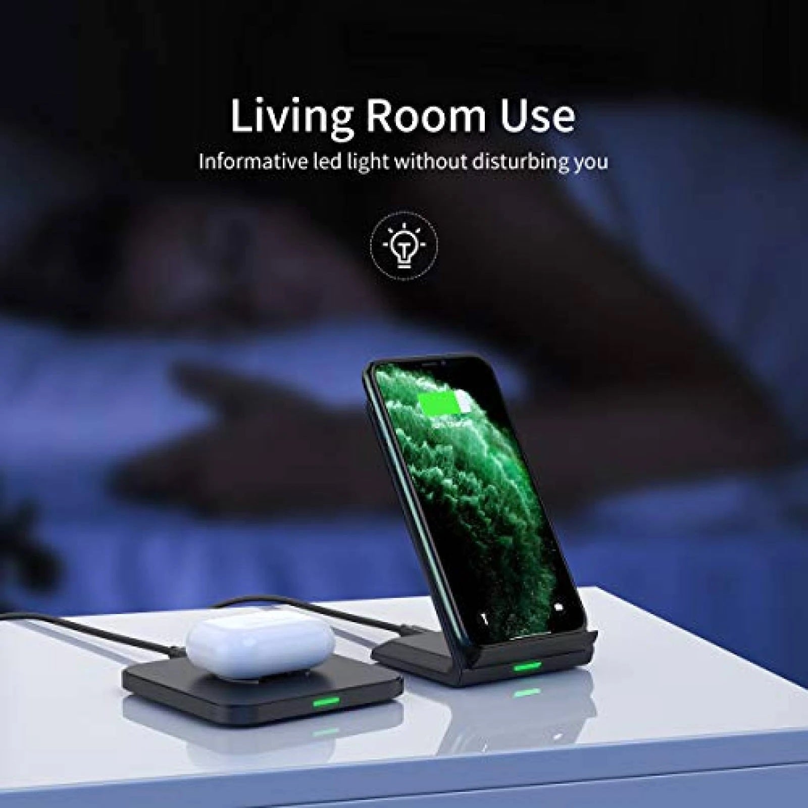 CHOETECH MIX00087 (T524S+T511S) Qi 10W/7.5W Fast Wireless Charging Stand and Pad 8