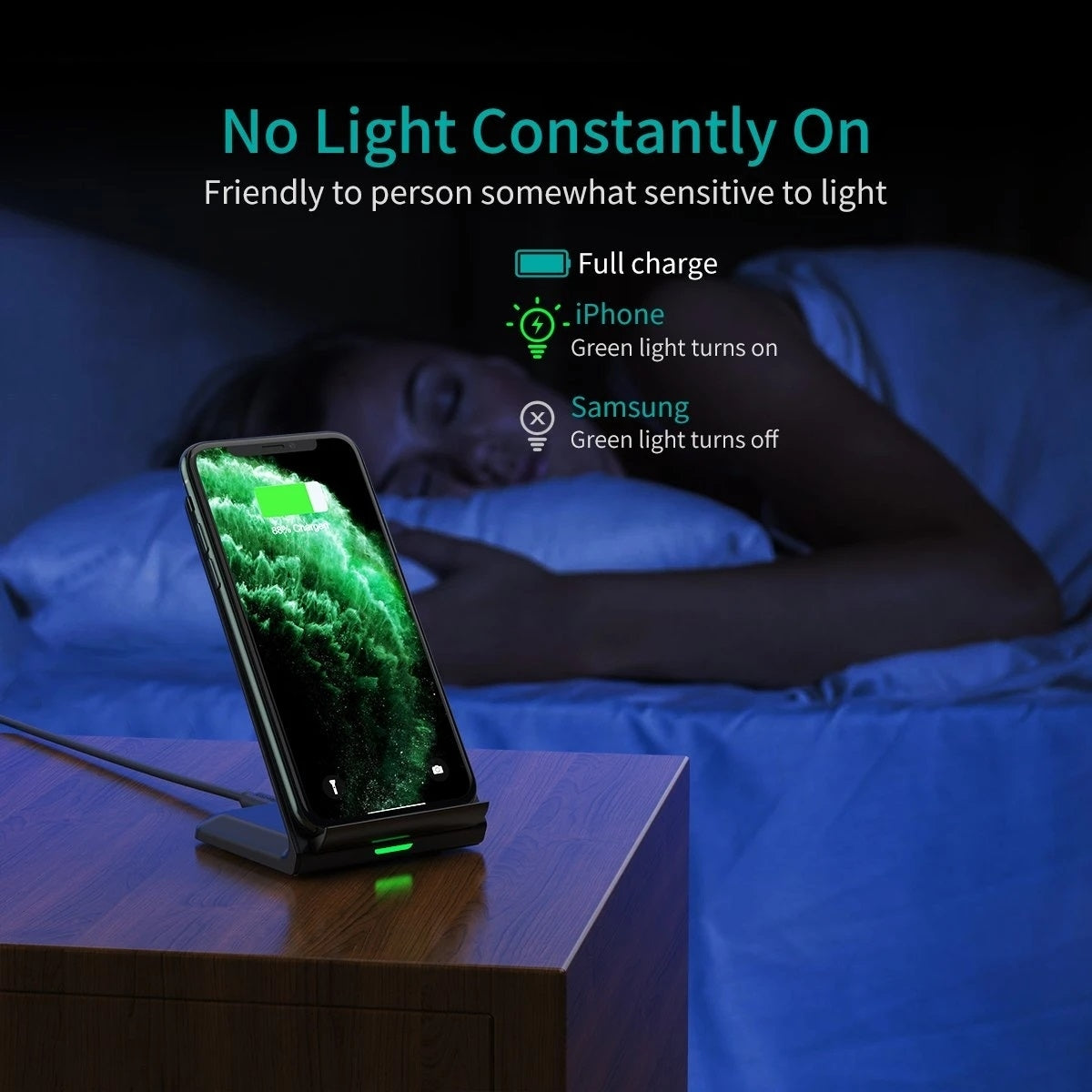 CHOETECH MIX00093 Fast Wireless Charging Stand 10W Qi-Certified T524S 2-Pack 3