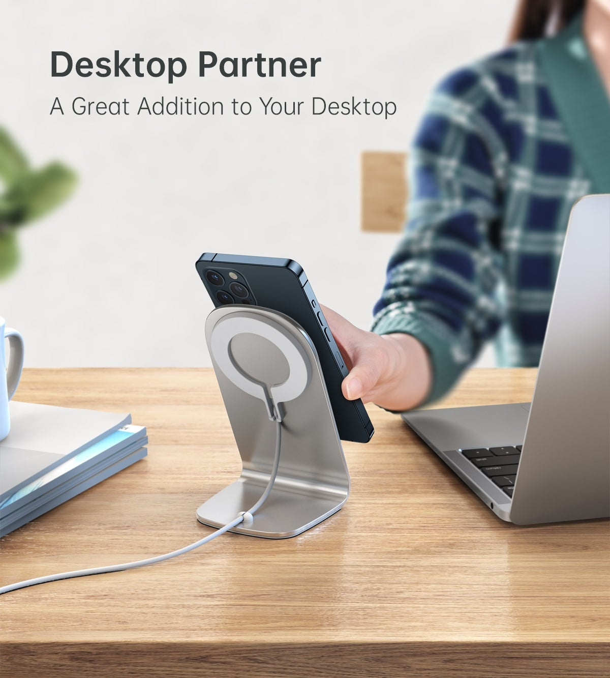 CHOETECH MIX00117SL Magasafe Fast Wireless Charger Stand Holder For iPhone 13/12 (H047+T517) 6