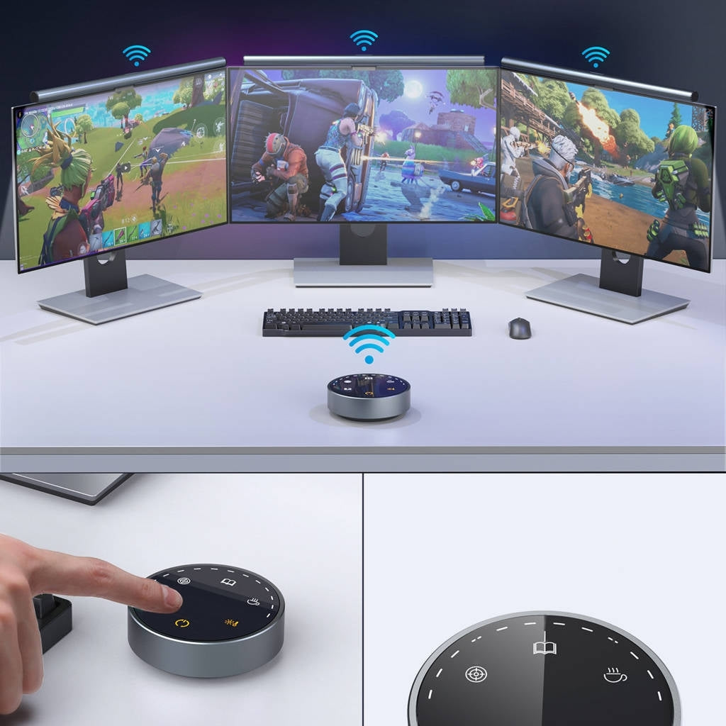 CHOETECH MIX-E1129 Wireless Controlled LED Lamp Monitor Lighting x2 bars 3