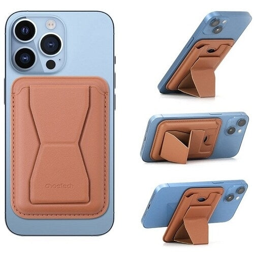 CHOETECH PC0003-DBW Magnetic Card Holder for iPhone 12/13/14 (Brown) 4