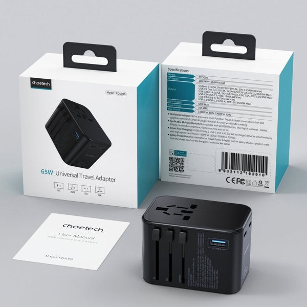 CHOETECH PD5009 65W PD Travel Wall Charger 5