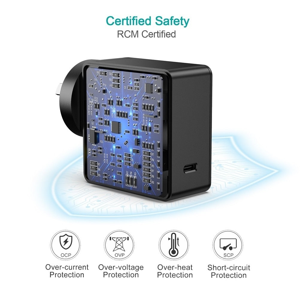 CHOETECH Q4004 60W PD 3.0 Type-C Fast Charging Foldable Adapter USB-C Charger 5