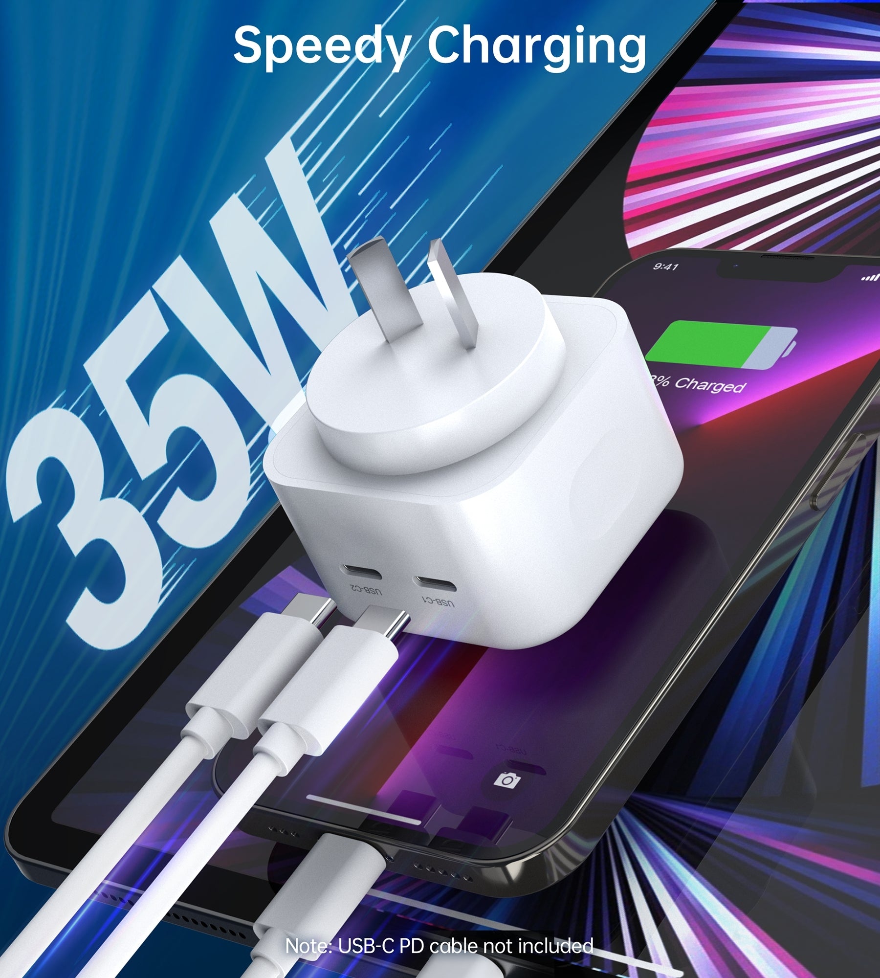 CHOETECH Q5008 PD 35W Dual USB-C Charger 4