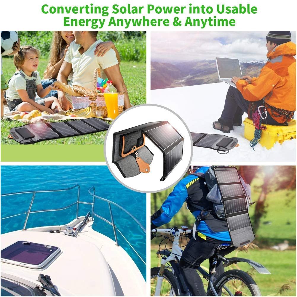 CHOETECH SC005 22W Portable Waterproof Foldable Solar Panel Charger (Dual USB Ports) 6