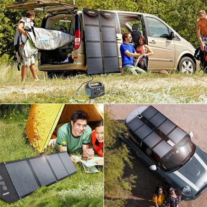 CHOETECH SC007 Solar Panel Portable Charger 80W 18V with USB-C PD 30W 7