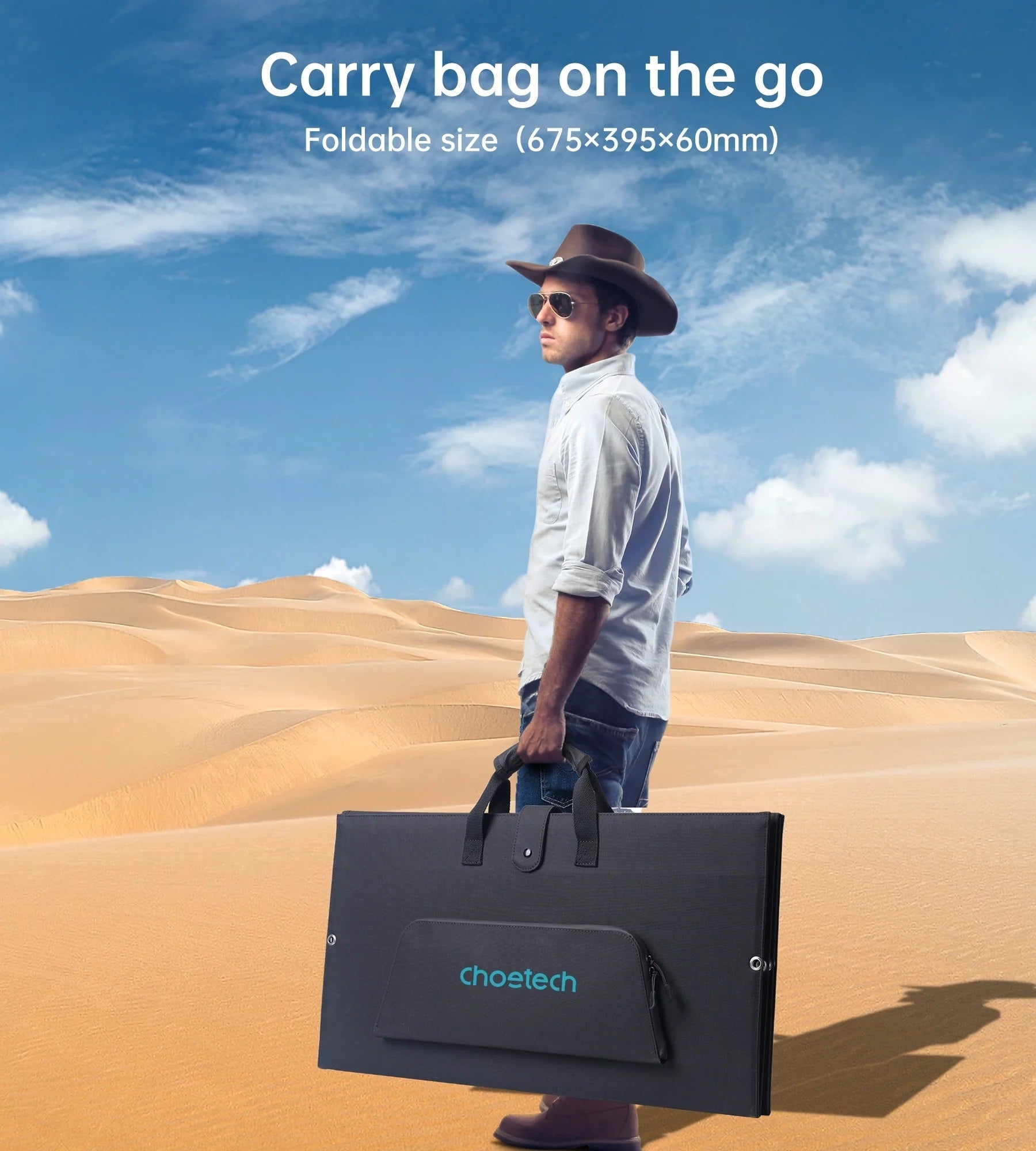 CHOETECH SC010 160W Foldable Solar Charger 4