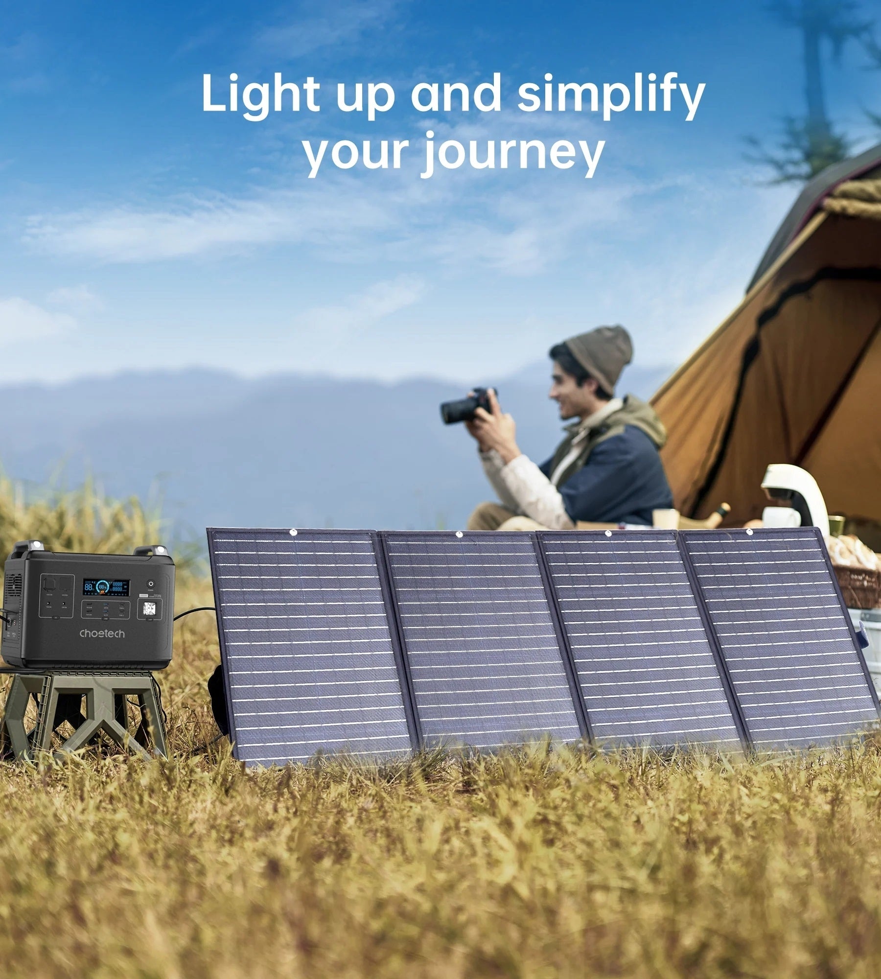 CHOETECH SC010 160W Foldable Solar Charger 8