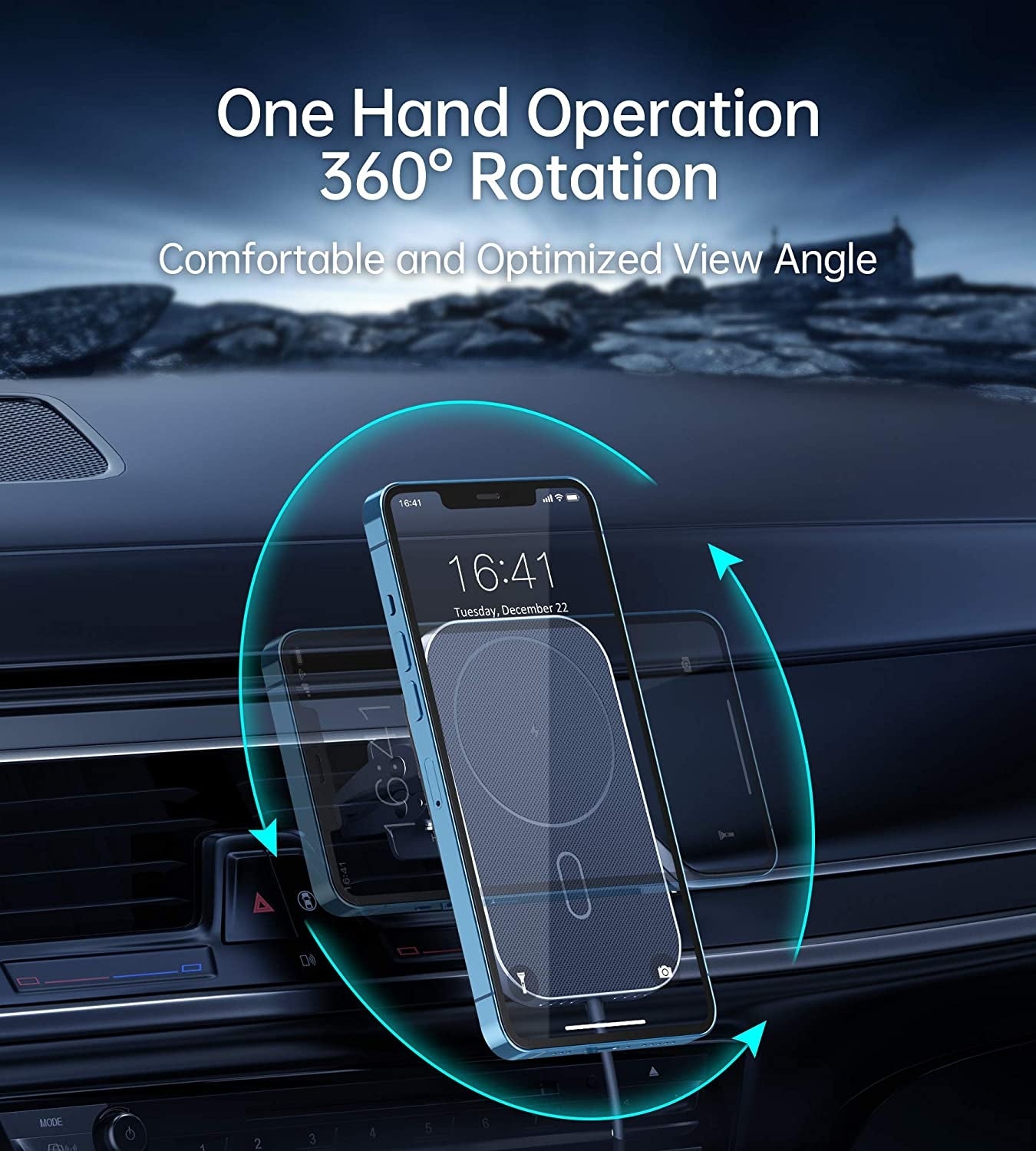 CHOETECH T200F-201 15W MagLeap Magnetic Wireless Car Charger Holder with 1M Cable 5