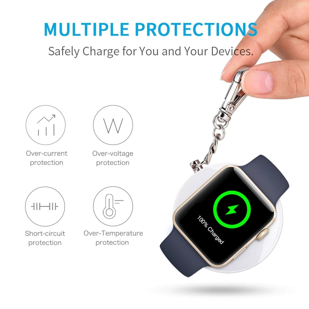 CHOETECH T313 MFI Magnetic Wireless Charger 900mAh power for iWatch (White) 5