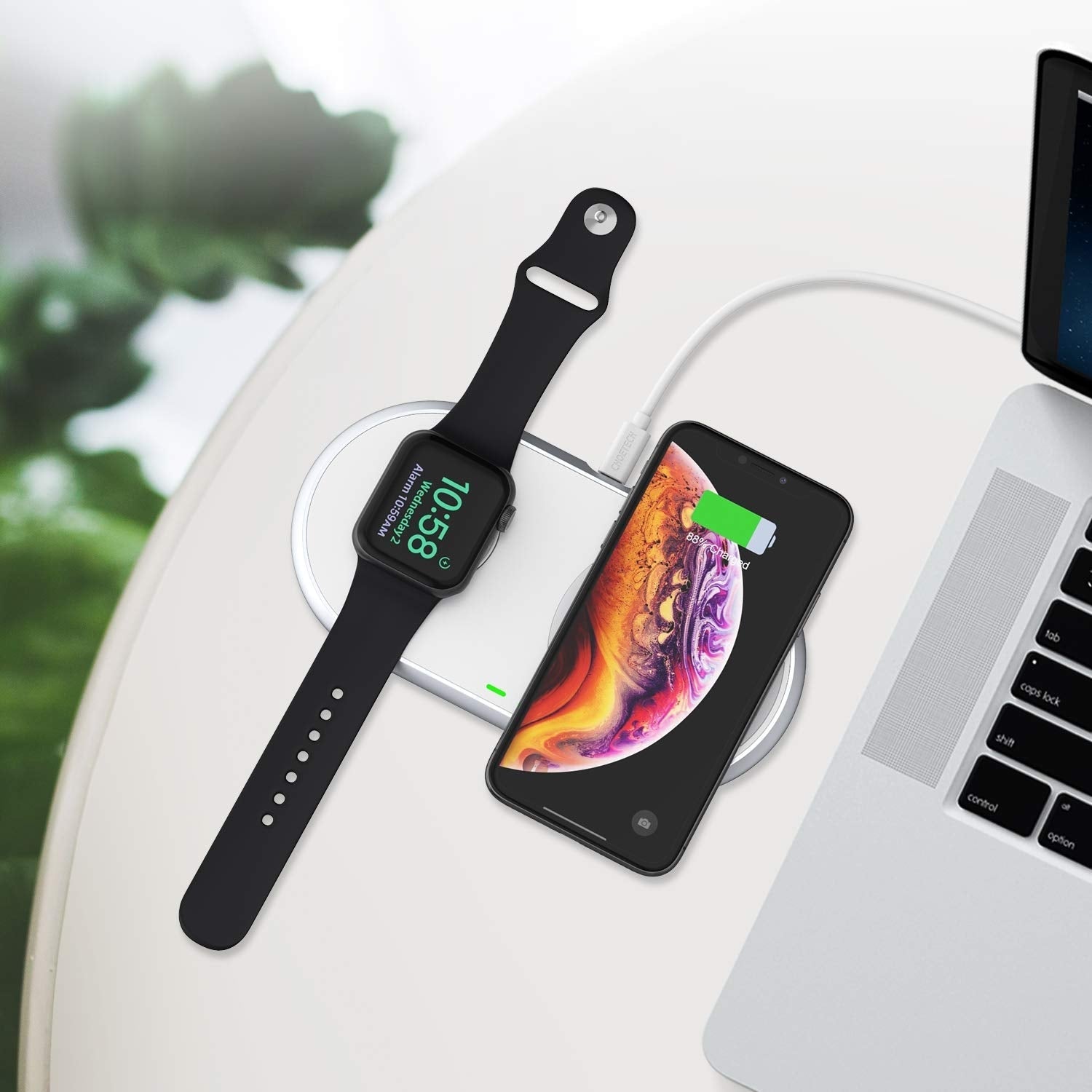 CHOETECH T317 2-in-1 Dual Wireless Charger Pad (MFI Certified) 8