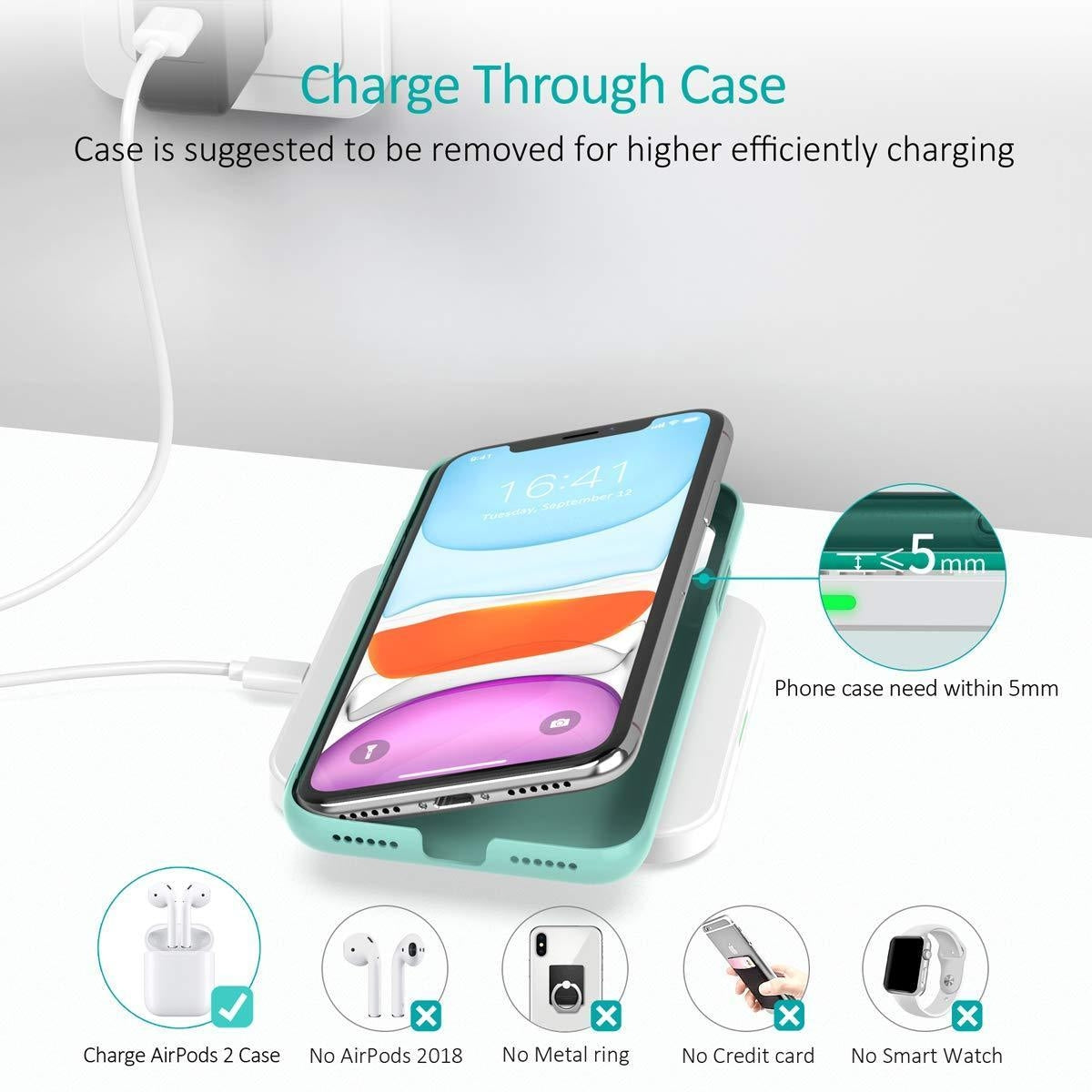 CHOETECH T511BW Fast Wireless Charging Pad Black And White 2 Pack 3