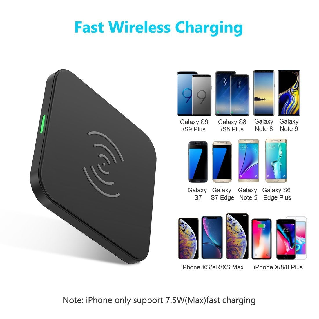 CHOETECH T511S 10W/7.5W Fast Wireless Charger Pad 3