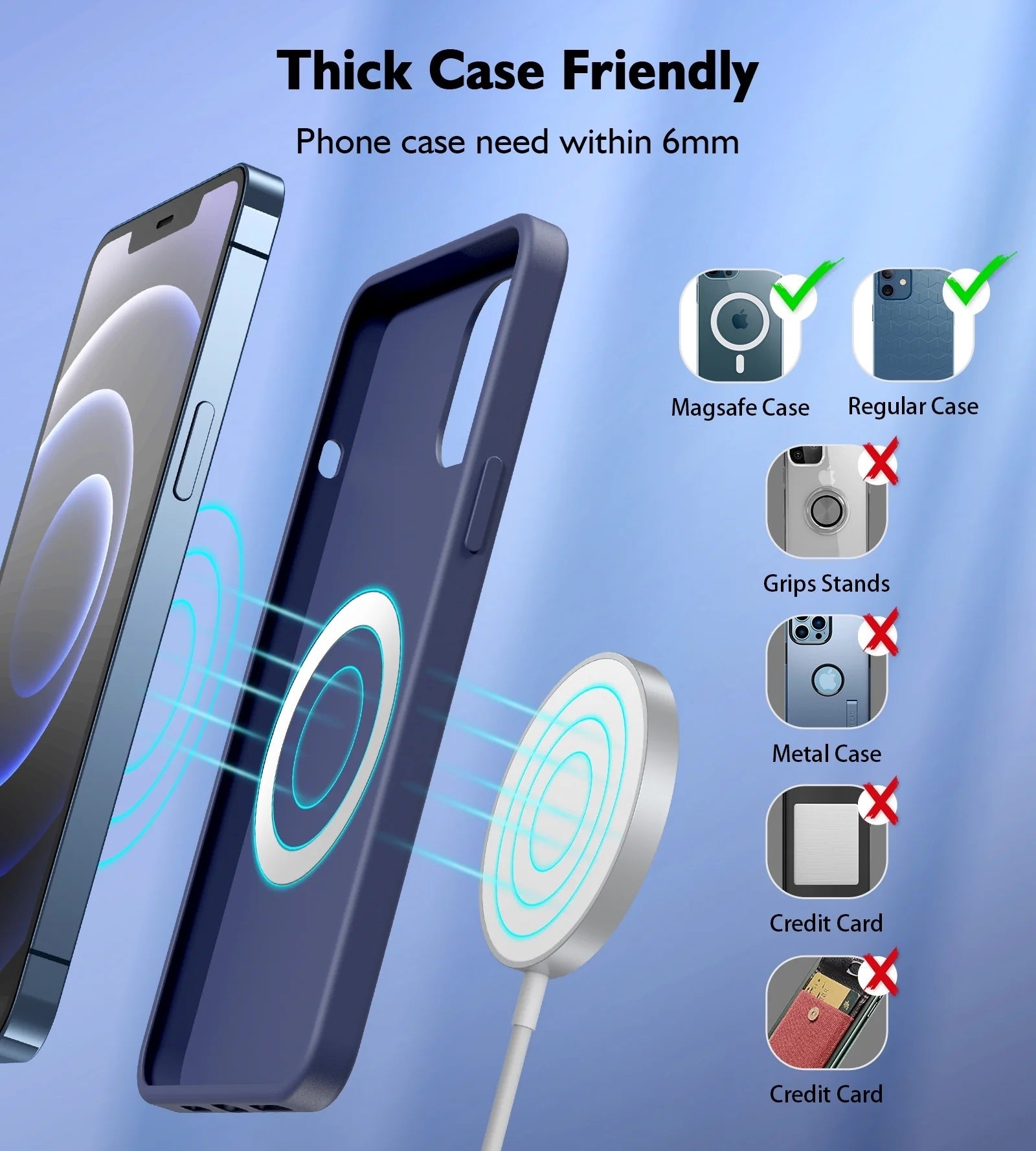 CHOETECH T518-F 15W Removable Wireless Magnetic Charger for iPhone12/13/14 5