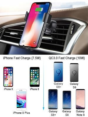CHOETECH T536-S Fast Wireless Charging Car Mount Phone Holder 6