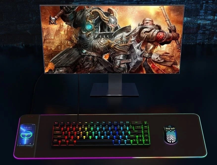 CHOETECH T543-F RGB Illuminated 15W Wireless Charging Mouse Pad 3