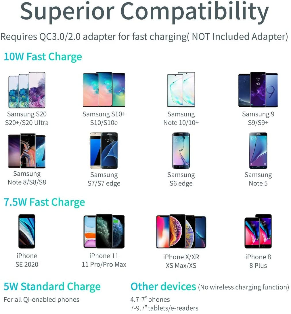 CHOETECH T548-S Wireless Charger with Flexible Holder 4