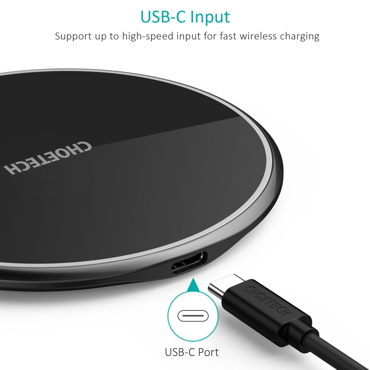 CHOETECH T559-F 15W Wireless Charging Pad with AC Adapter 6
