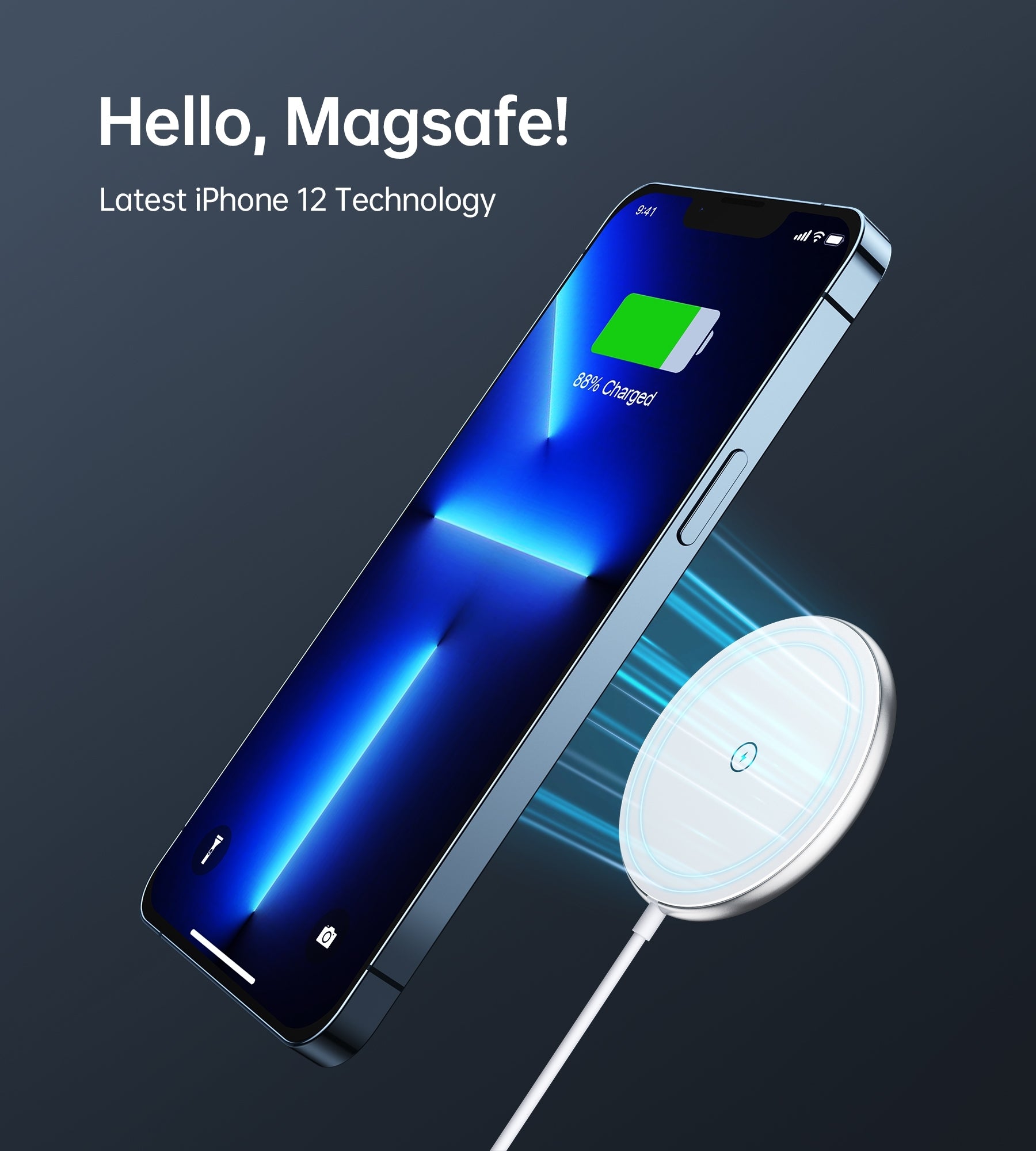 CHOETECH T580-F 15W Magsafe Wireless Fast Charger With 1M Cable (White) 5