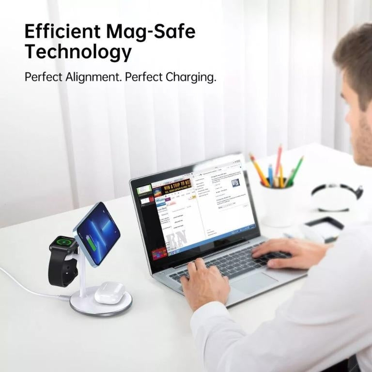 CHOETECH T585-F 3-in-1 Wireless Charging Station Dock 4
