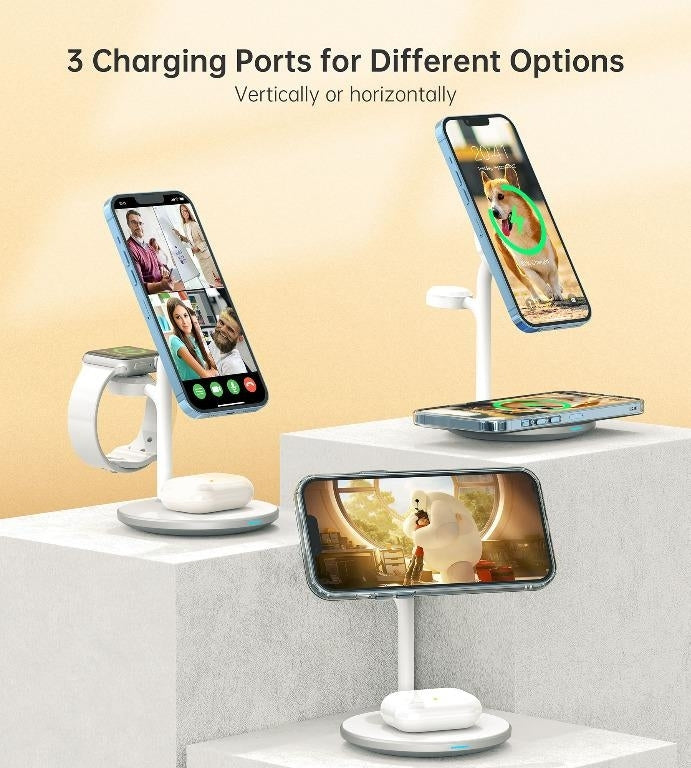 CHOETECH T585-F 3-in-1 Wireless Charging Station Dock 5