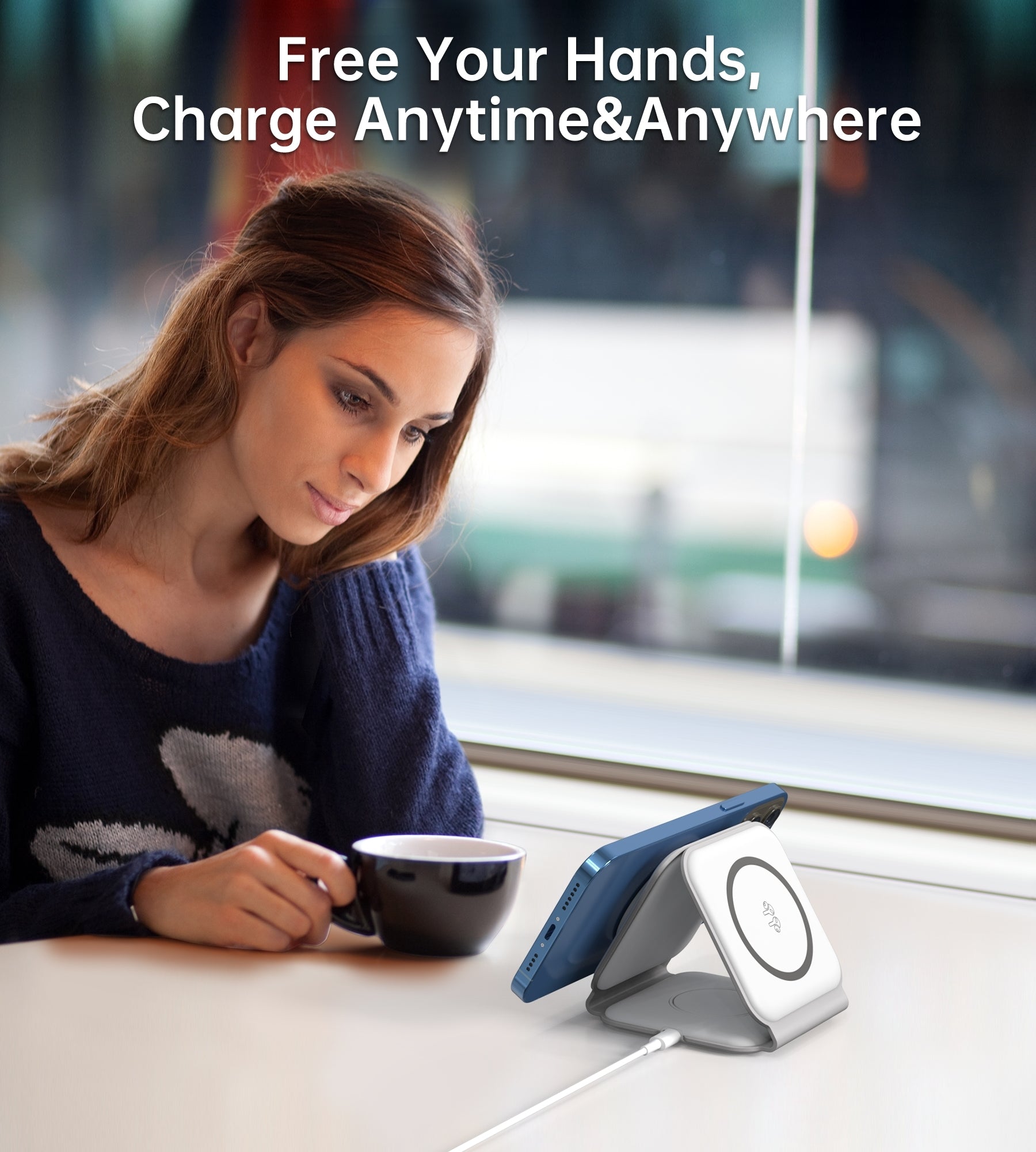 CHOETECH T588-F-WH 3-in-1 Foldable Fast Wireless Charger for Phone/Watch/Earphone 7
