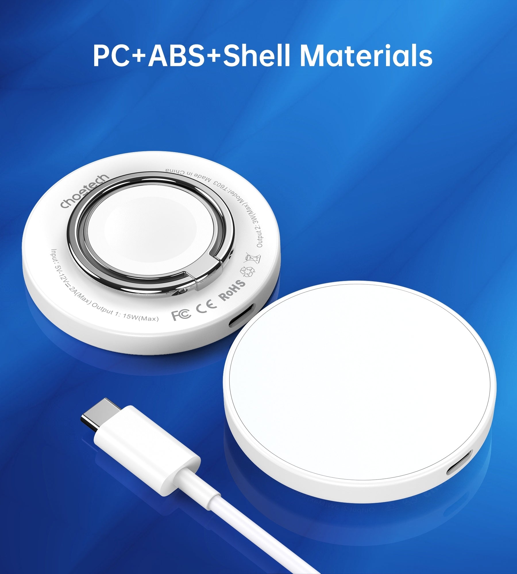 CHOETECH T603-F Ring Holder and Magnetic 15W Wireless Charger for Phone/airPod/iWatch 9