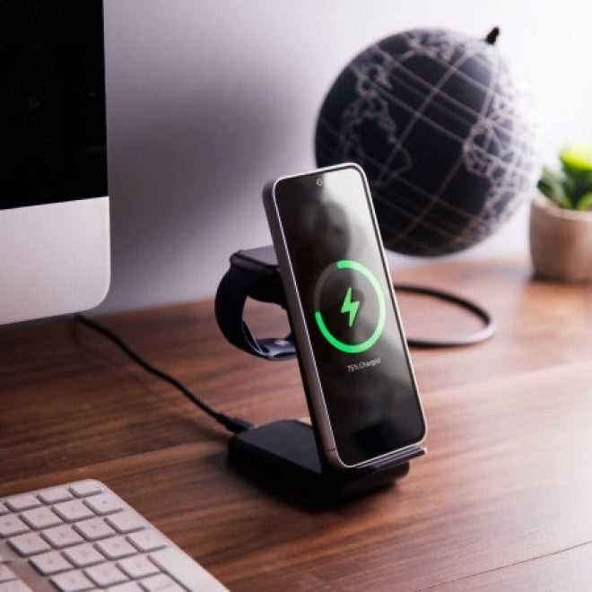 CHOETECH T608-F-BK 15W 4-in-1 Wireless Charger Stand for iWatch and Samsung Watch (Black) 5