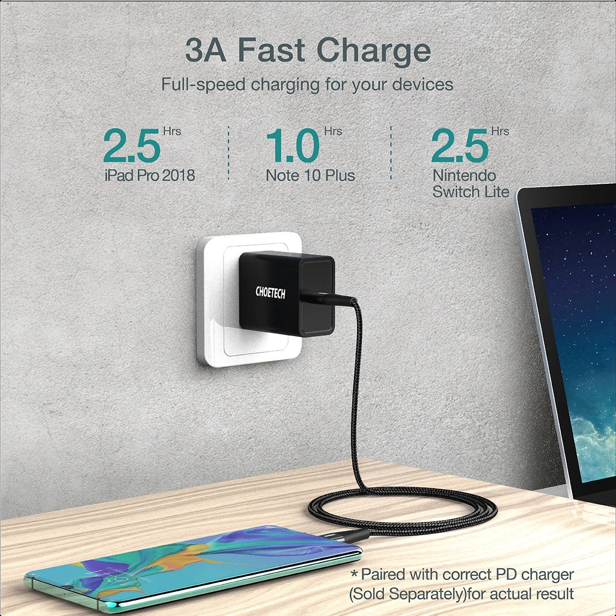 CHOETECH XCC-1003 USB-C To USB-C Cable 1.2M 4