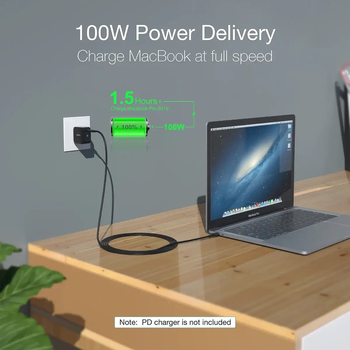 CHOETECH XCC-1027 USB-C M to M PD100W 5 Cable 2M 4