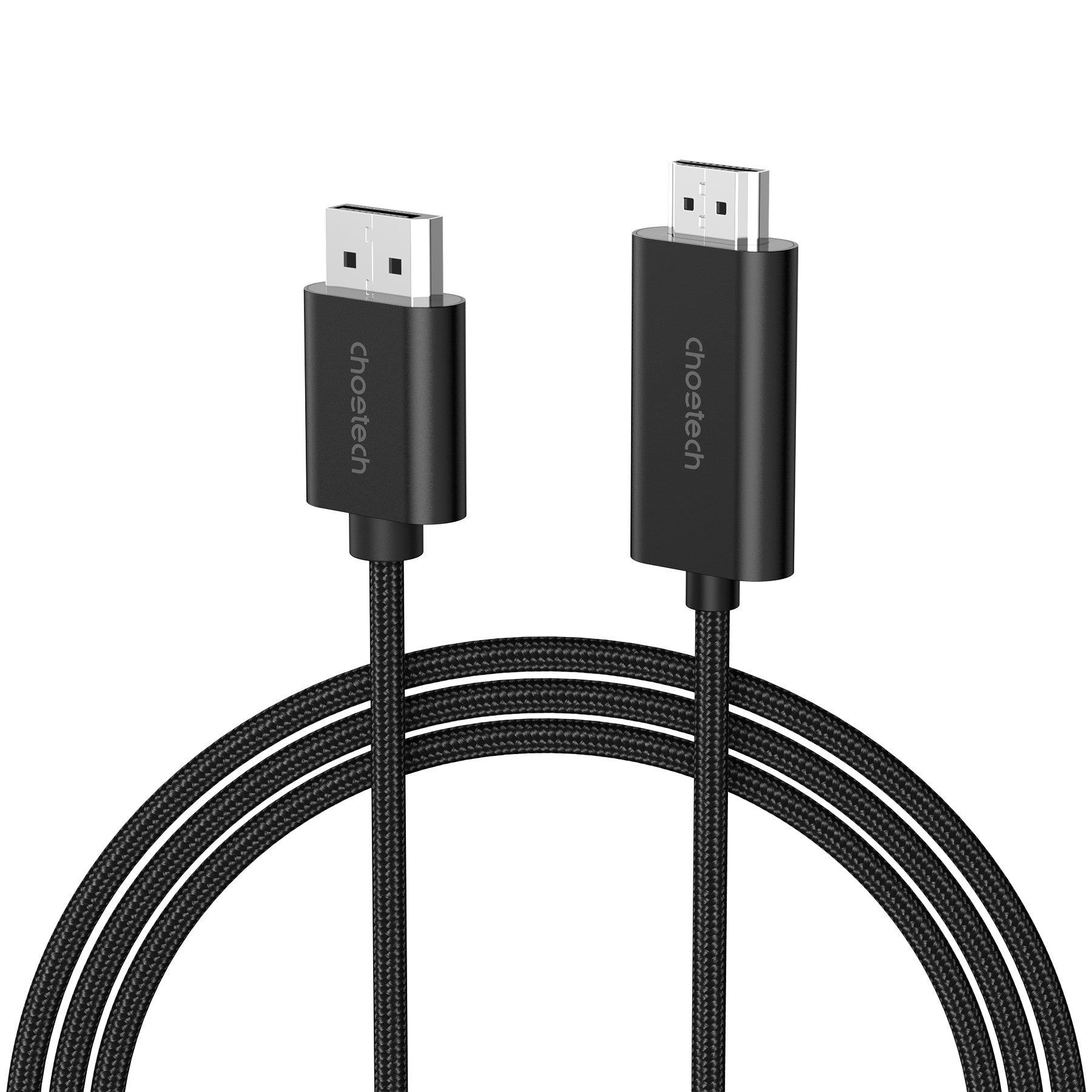 CHOETECH XDH01 4K 60Hz DisplayPort Male to HDMI Male Braided Cable 2M 3
