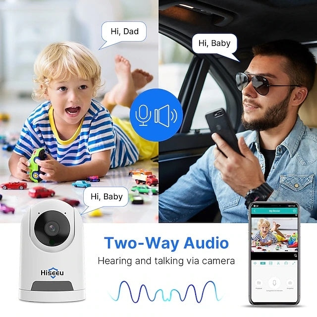 Hiseeu FH2C 2MP WiFi Wireless Security Camera for Home/Baby/Pet 2-way Audio & Motion Detection 3