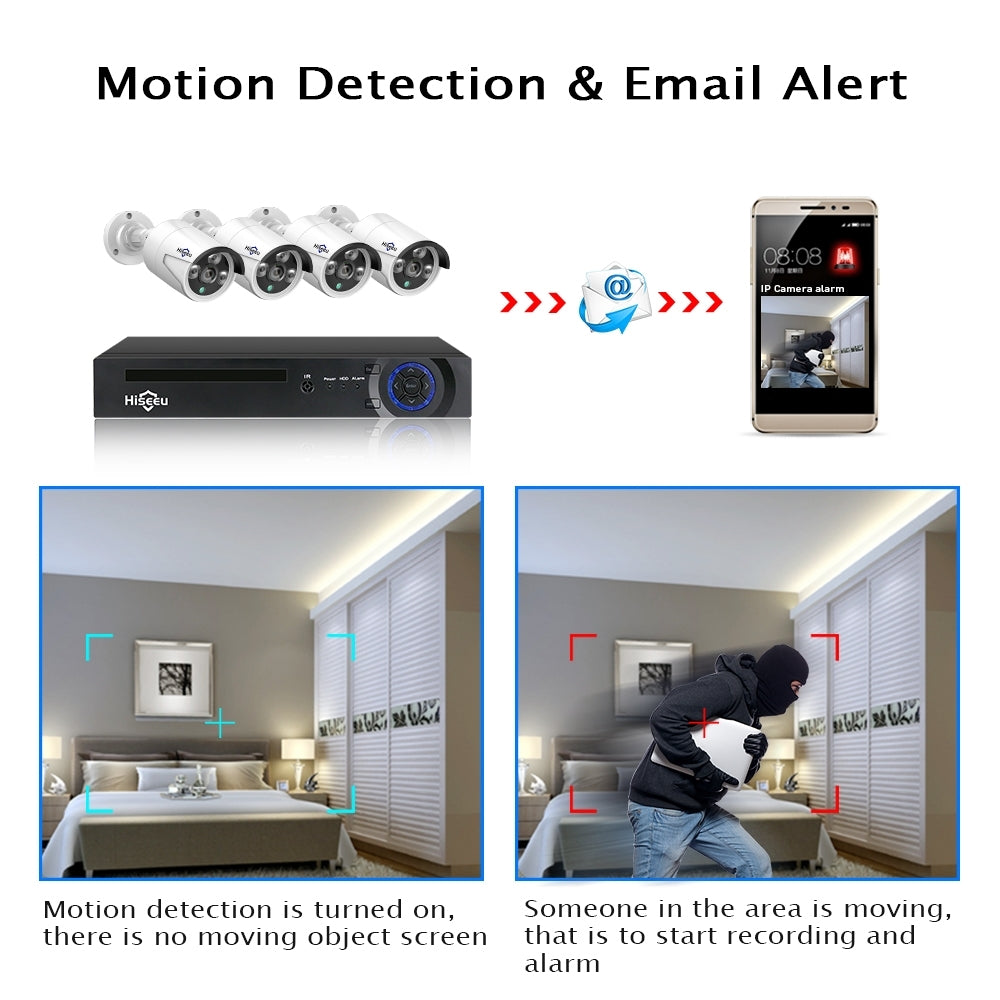 Hiseeu H5NVR-P4-624P 4CH 4MP PoE CCTV System (2TB HDD) 4